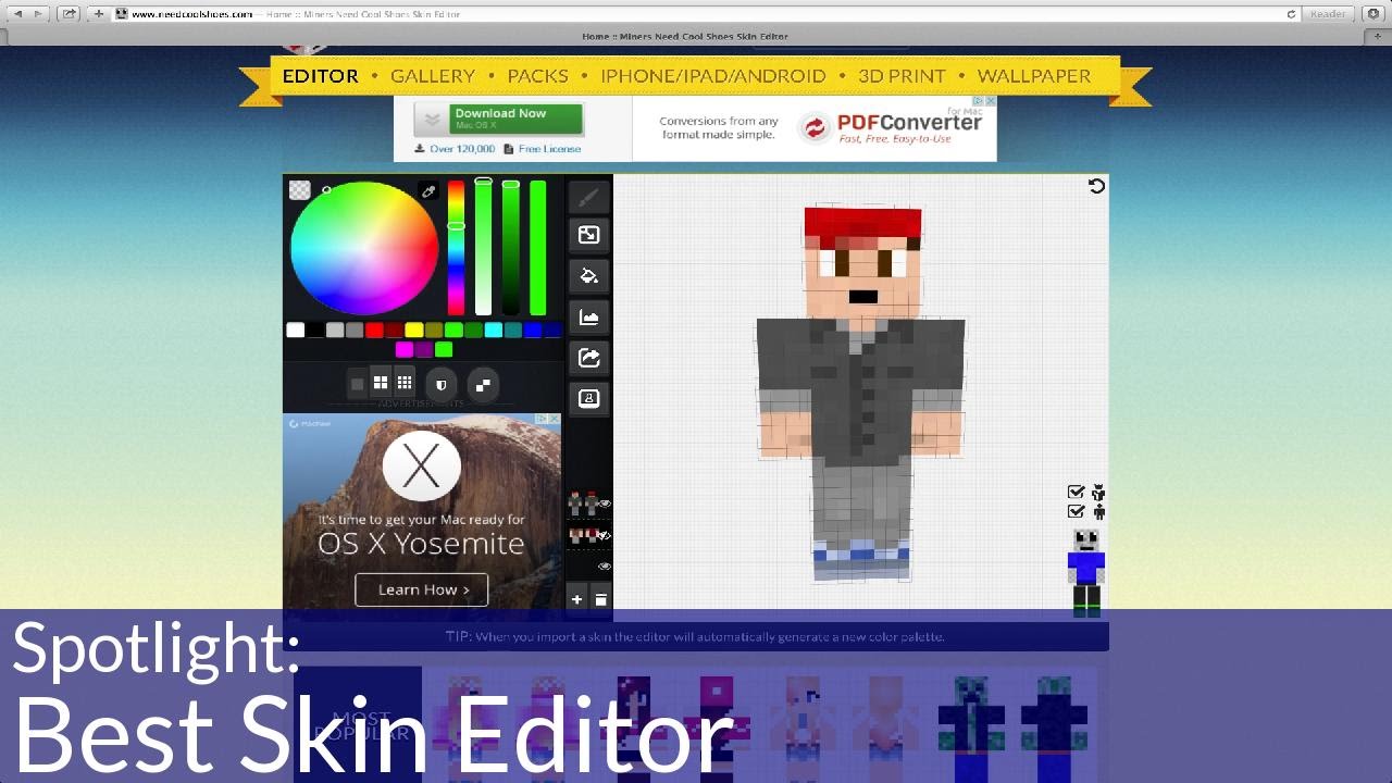 minecraft skin editor