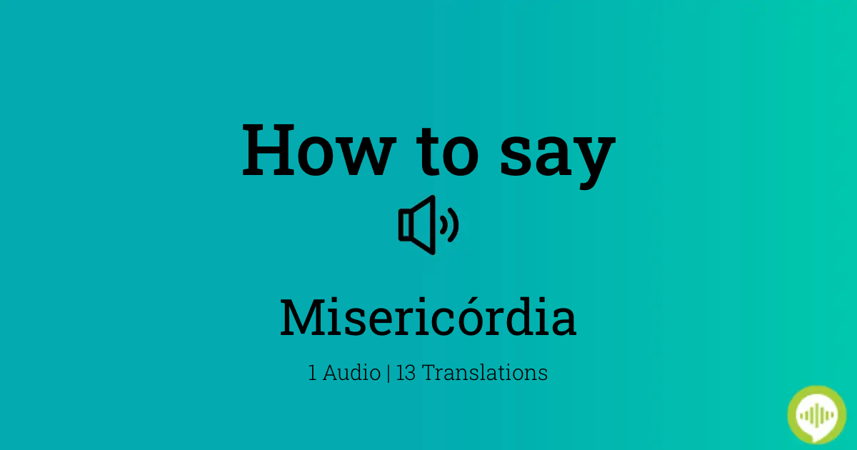 misericordia translation