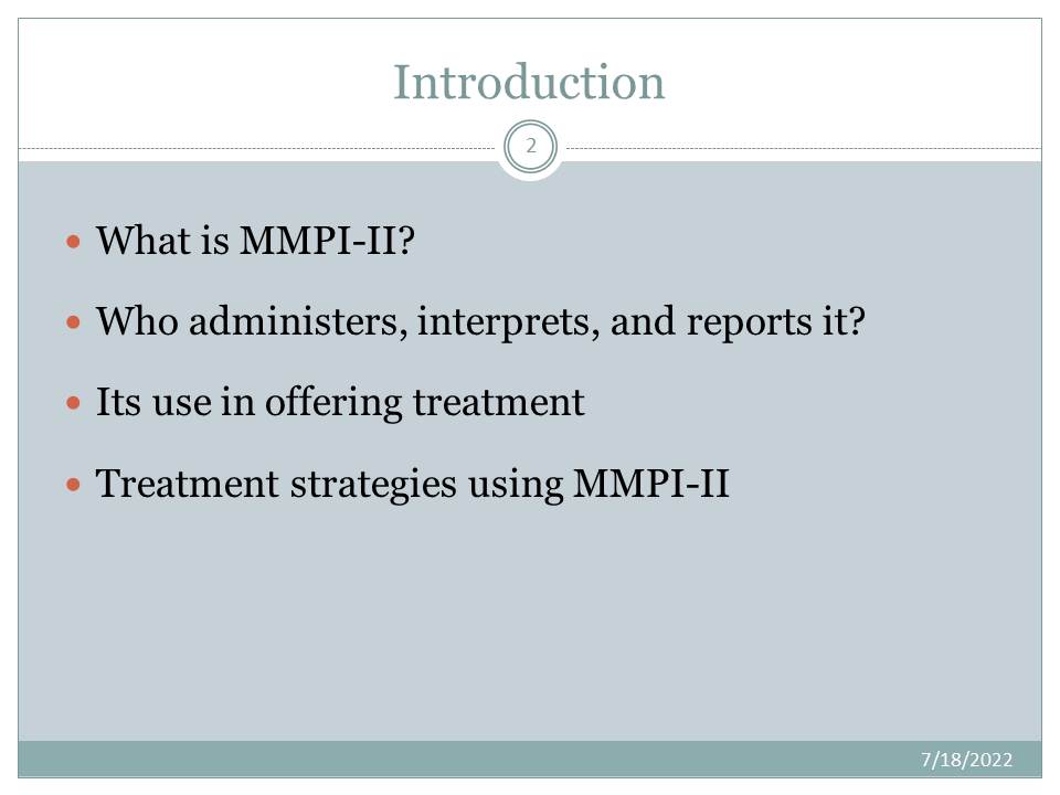 mmpi ii test online