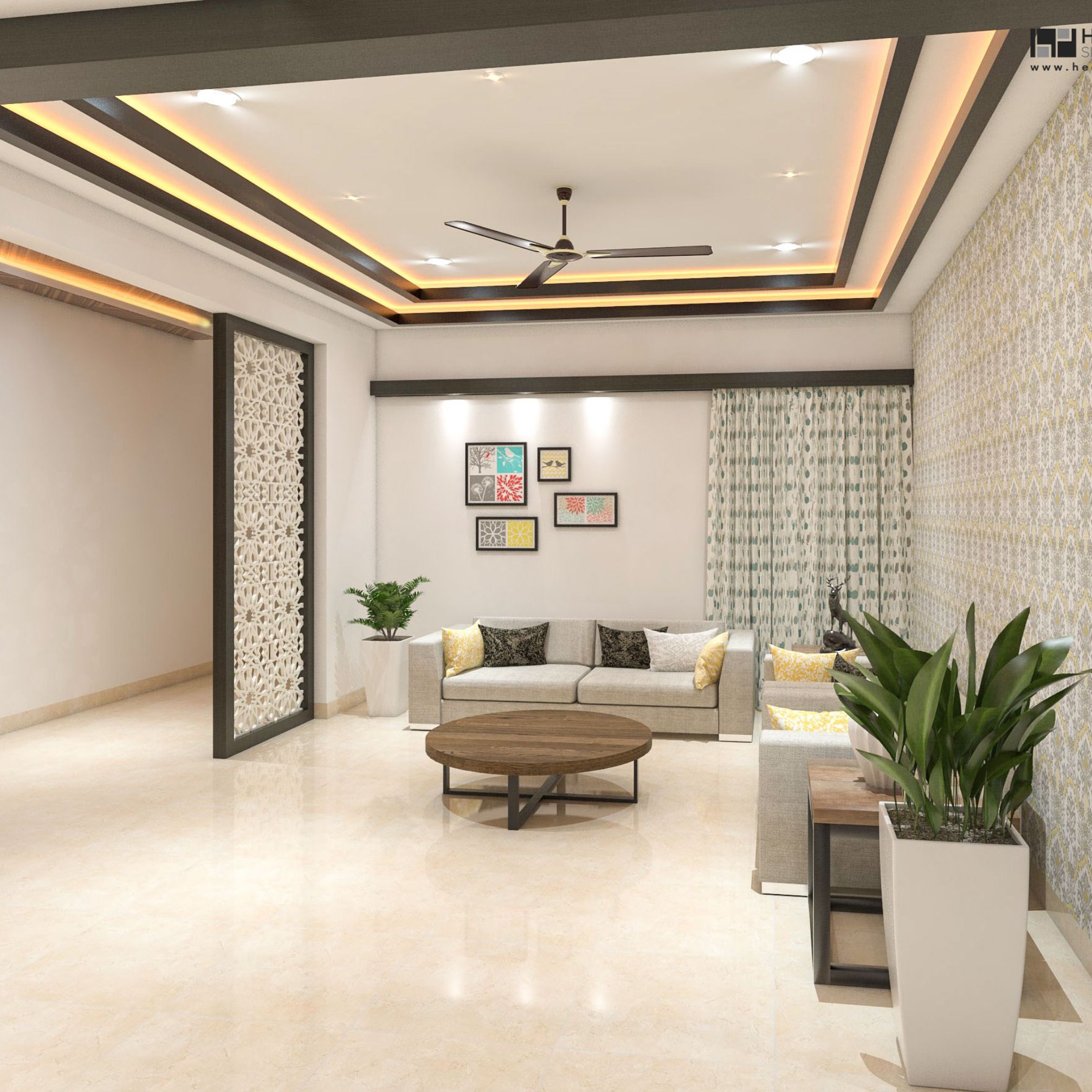 modern ceiling design for hall