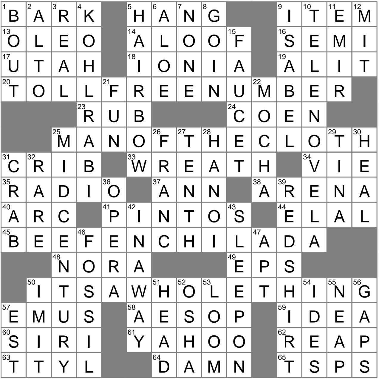 modern crossword clue