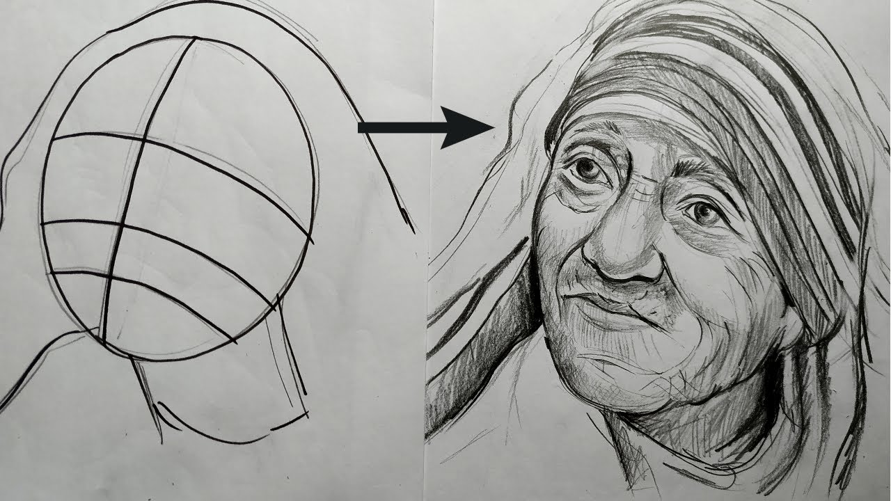mother teresa picture drawing