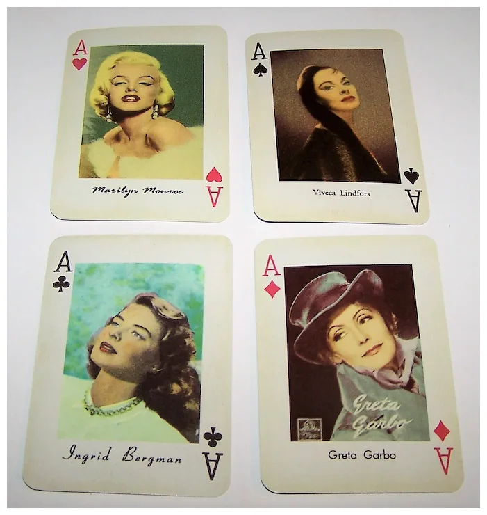 movie star playing cards