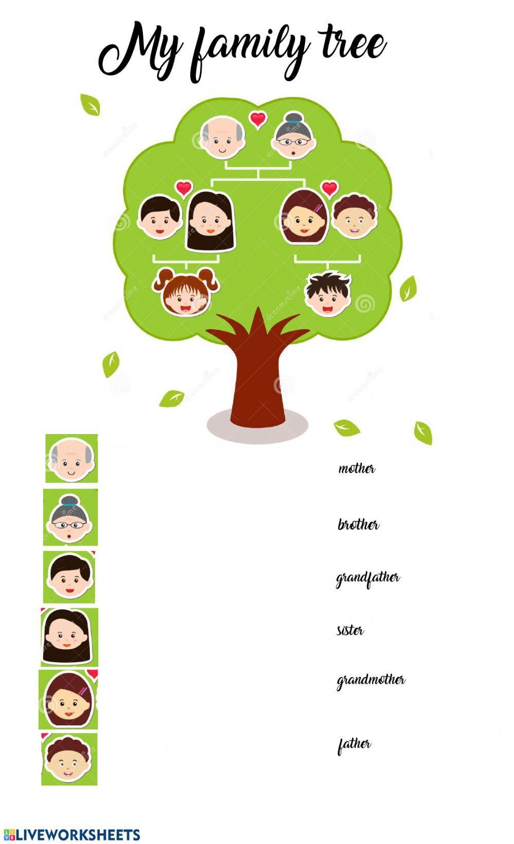 my family tree worksheet