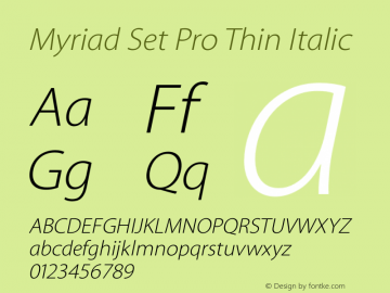 myriad set font download