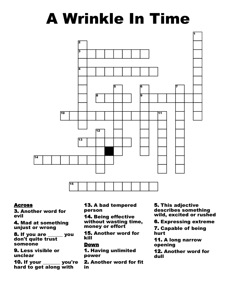 narrow opening crossword