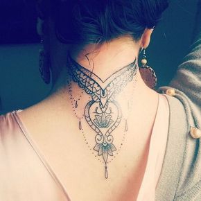 neck and back tattoos