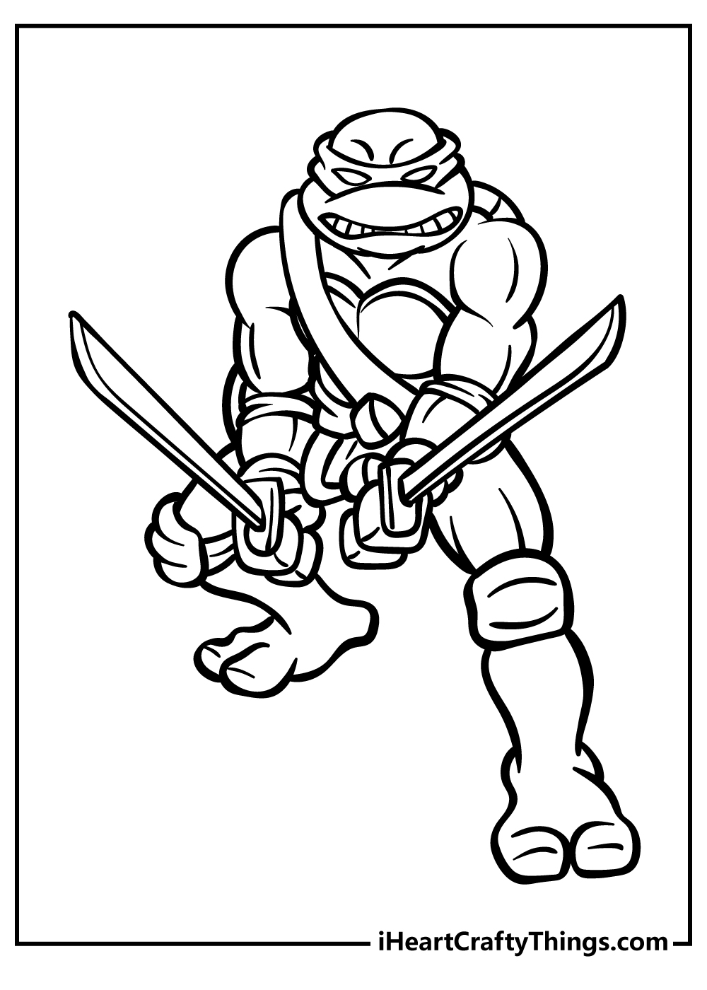 ninja turtle colouring in