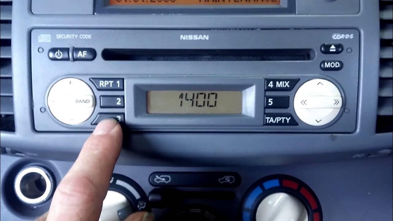 nissan micra audio system code