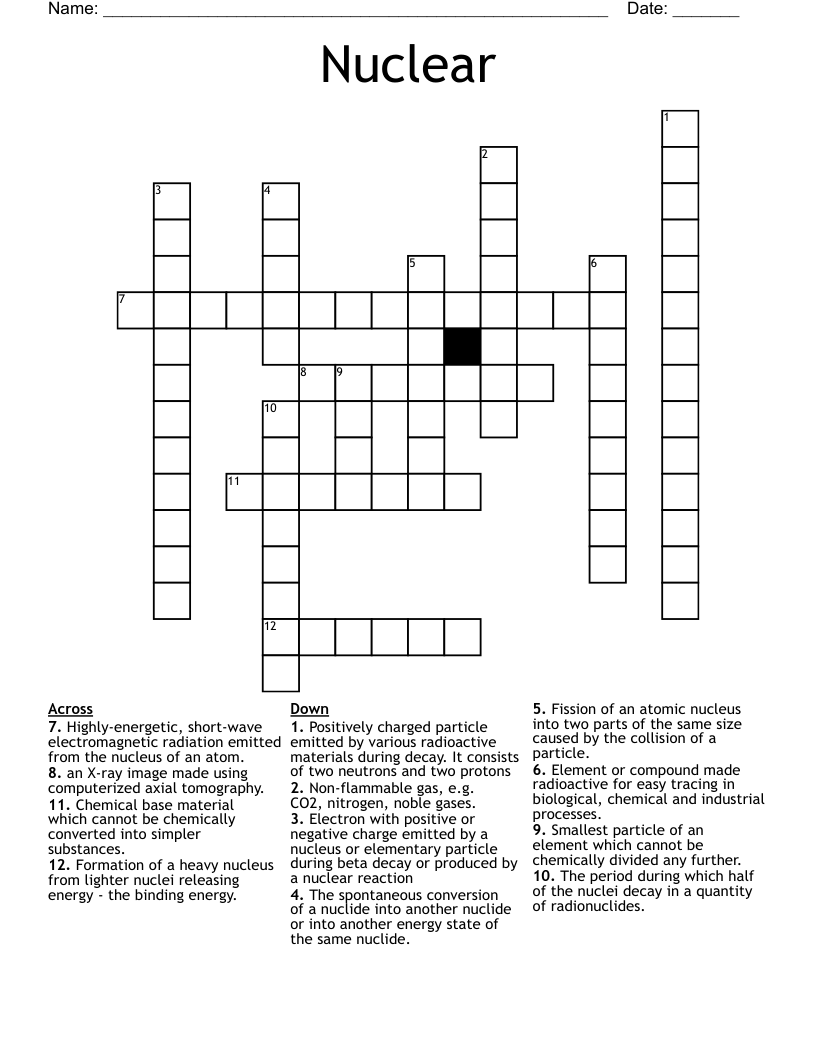nucleus crossword clue