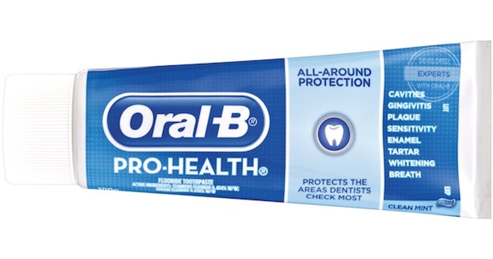 oral b toothpaste leaves film in mouth