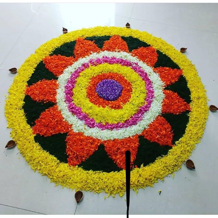 original flower rangoli design