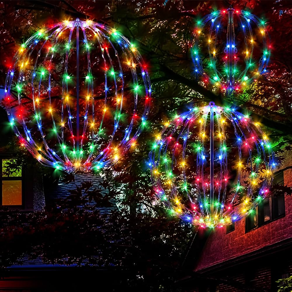 outdoor light up christmas balls