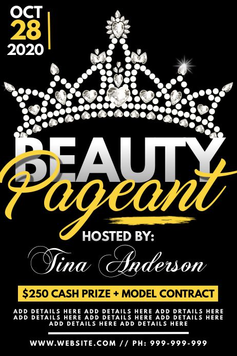 pageant poster template