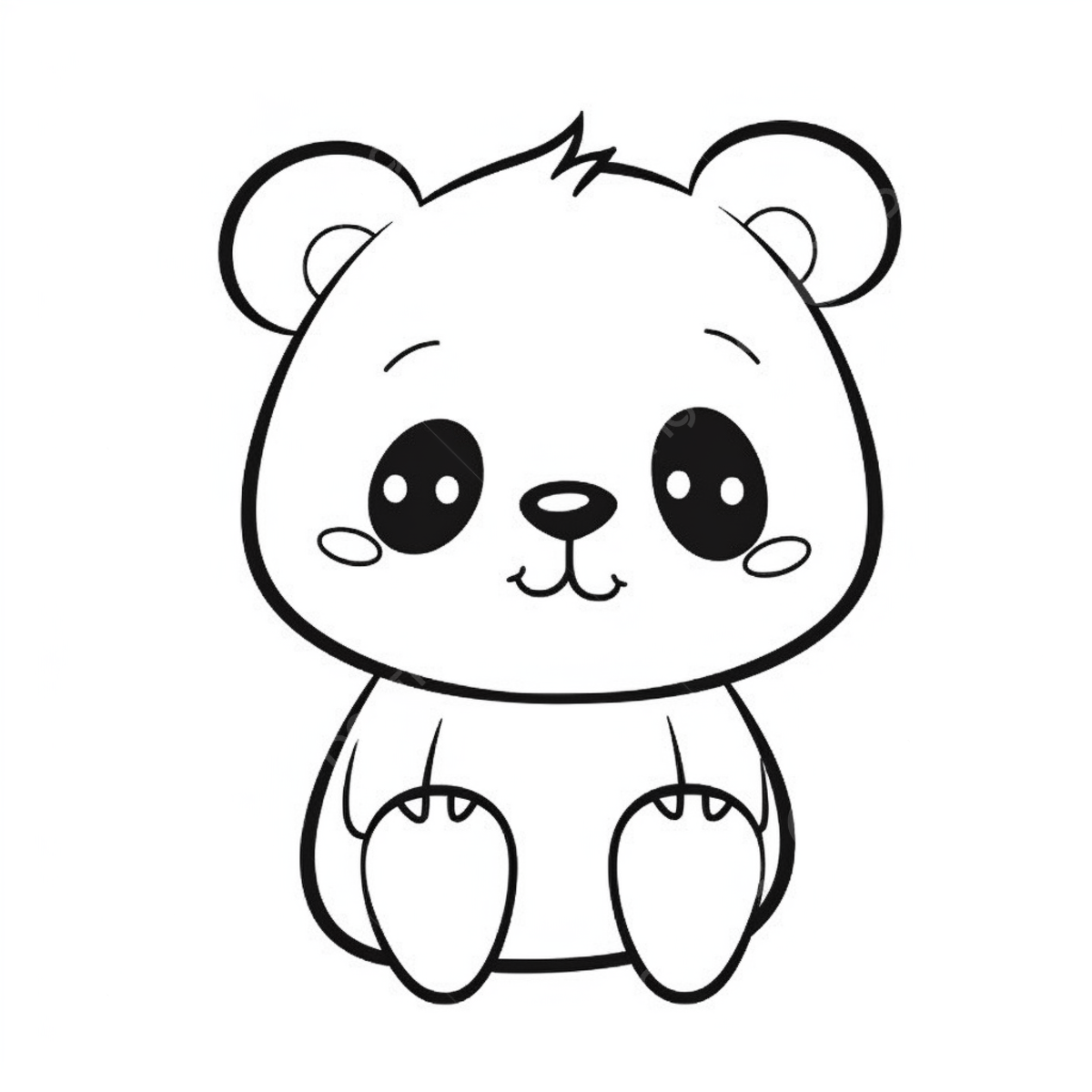 pandas kawaii para pintar