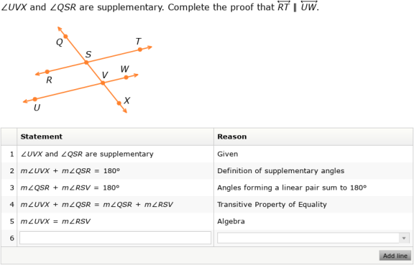 parallel line proofs worksheet