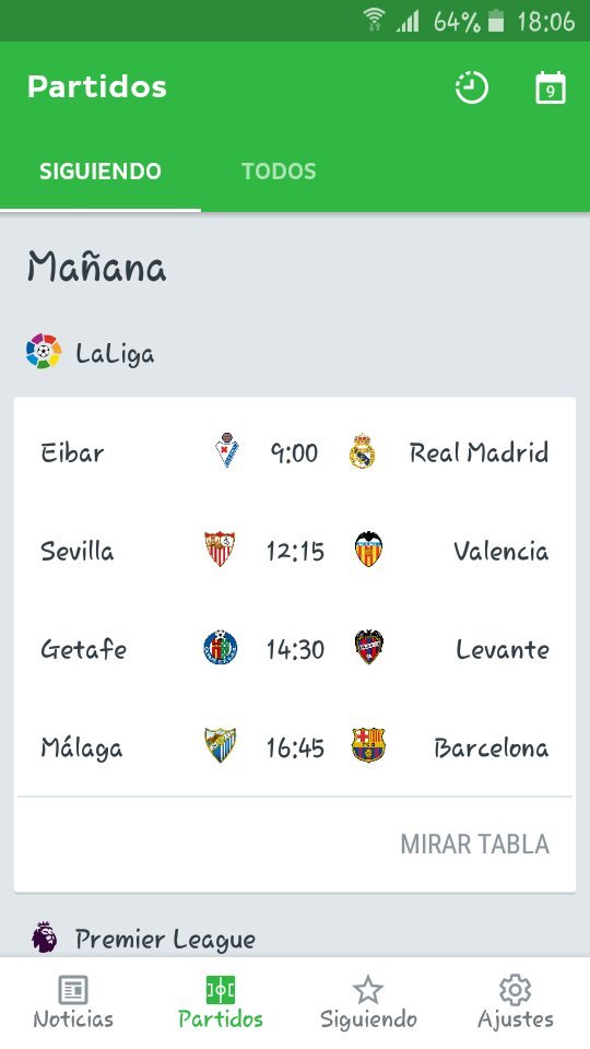 partidos de futbol mañana