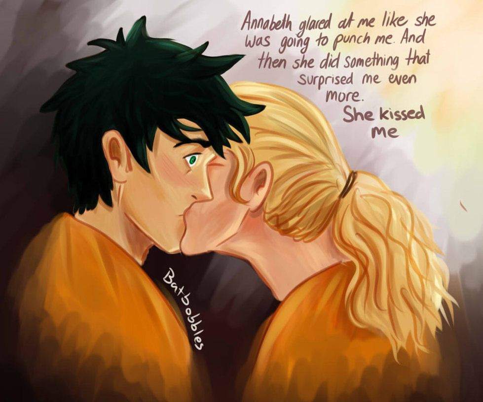 percy and annabeth kiss