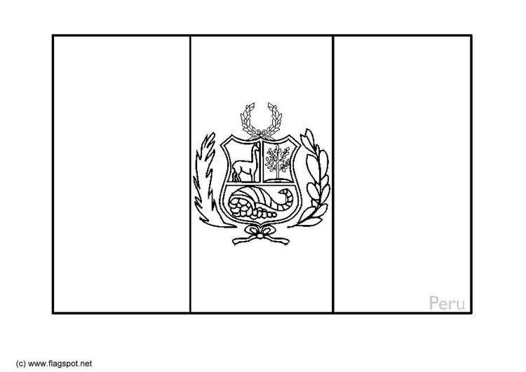 peru flag coloring page