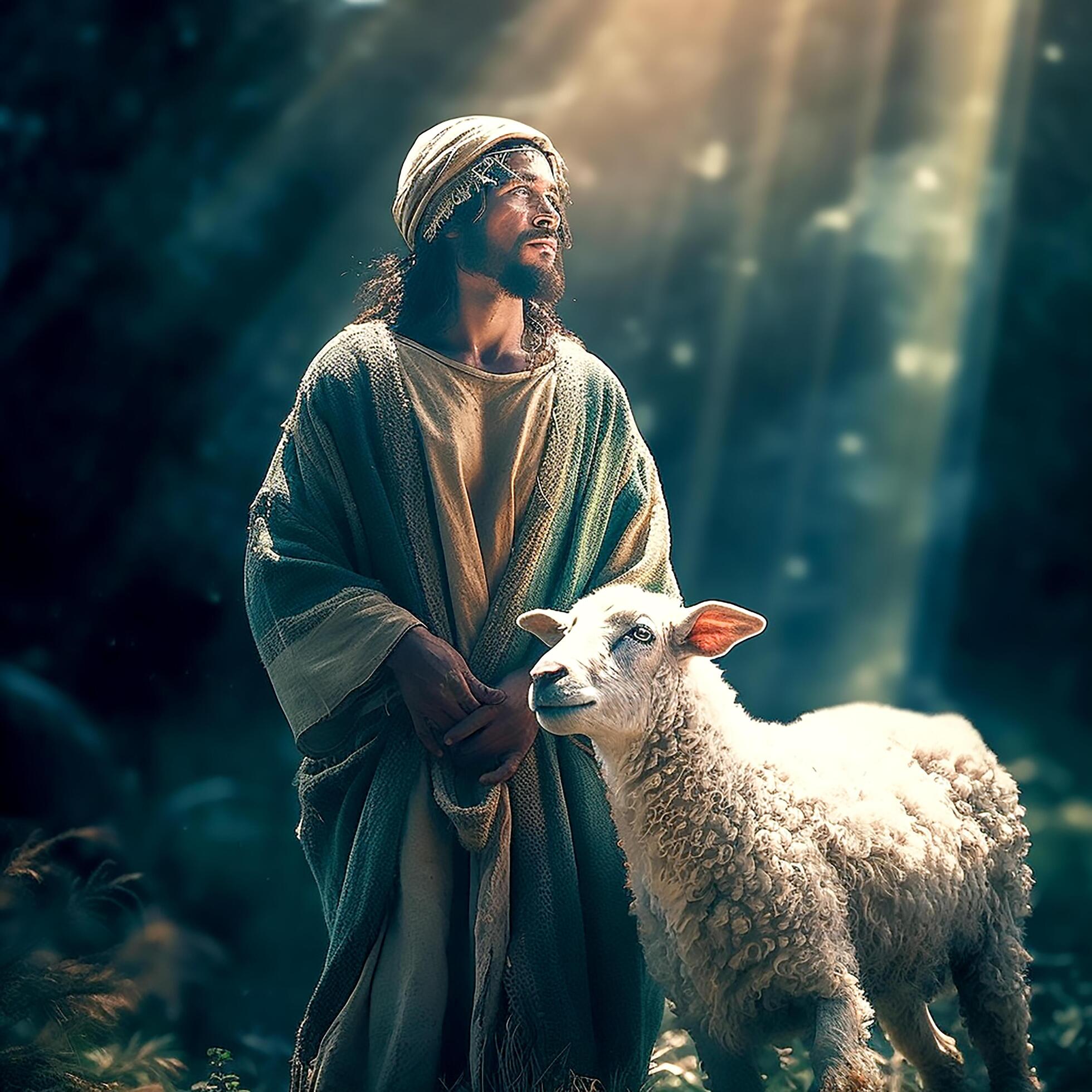 pictures of jesus as a shepherd