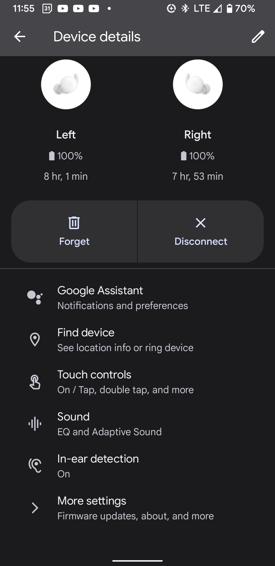 pixel buds settings