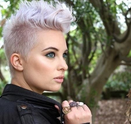 pixie short hair shaved sides female