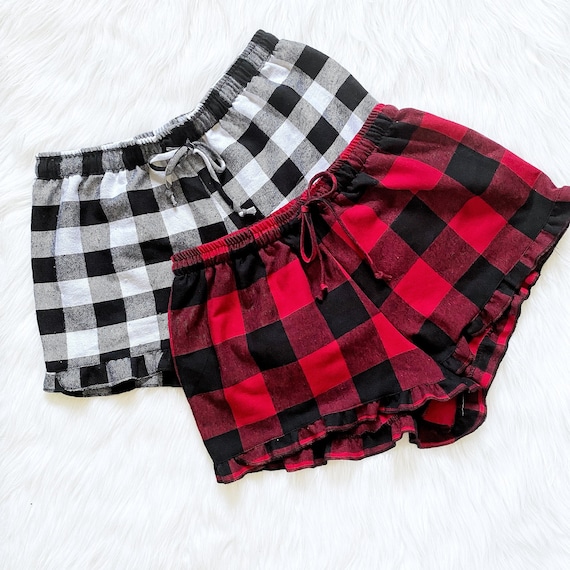 plaid pajama shorts