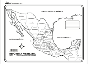 planisferio de la república mexicana con nombres