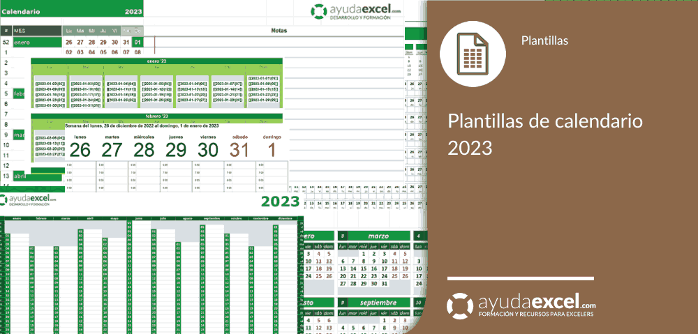 plantillas calendario excel 2023