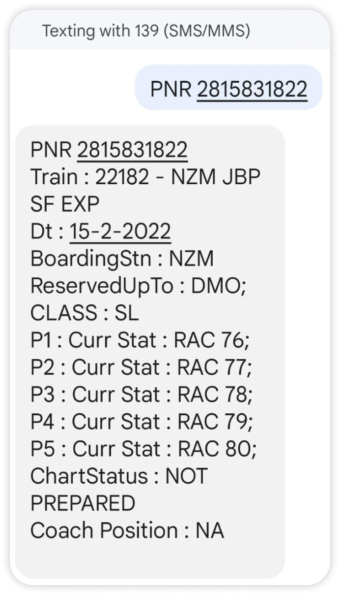 pnr check prediction