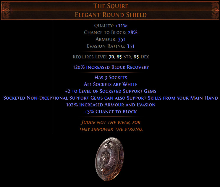 poe unique shield