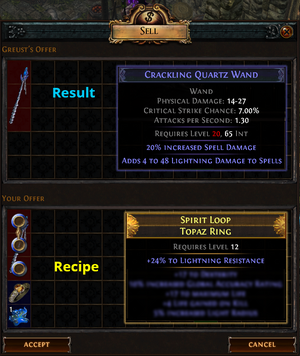 poe vendor recipe vaal orb