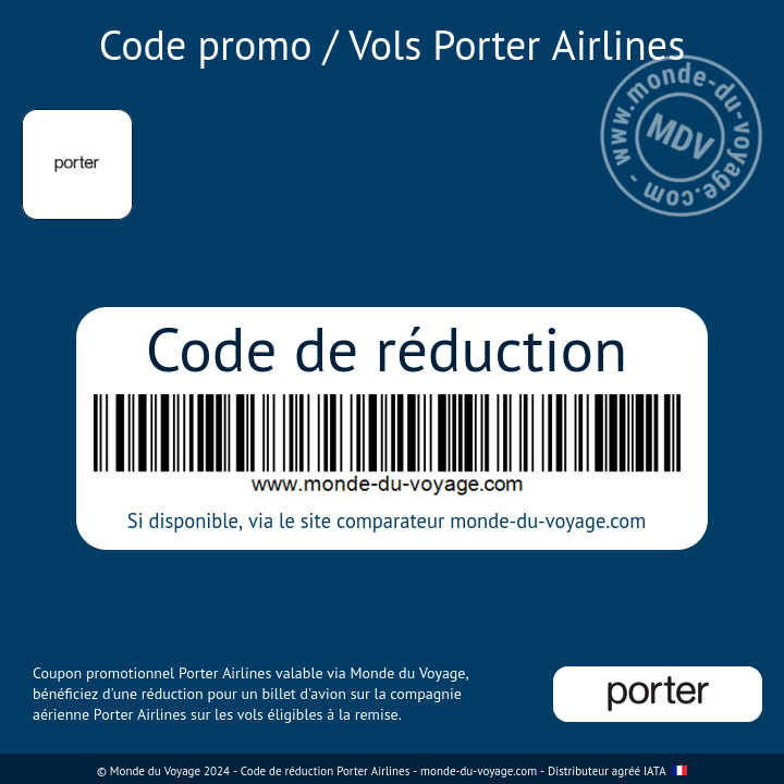 porter airlines coupons