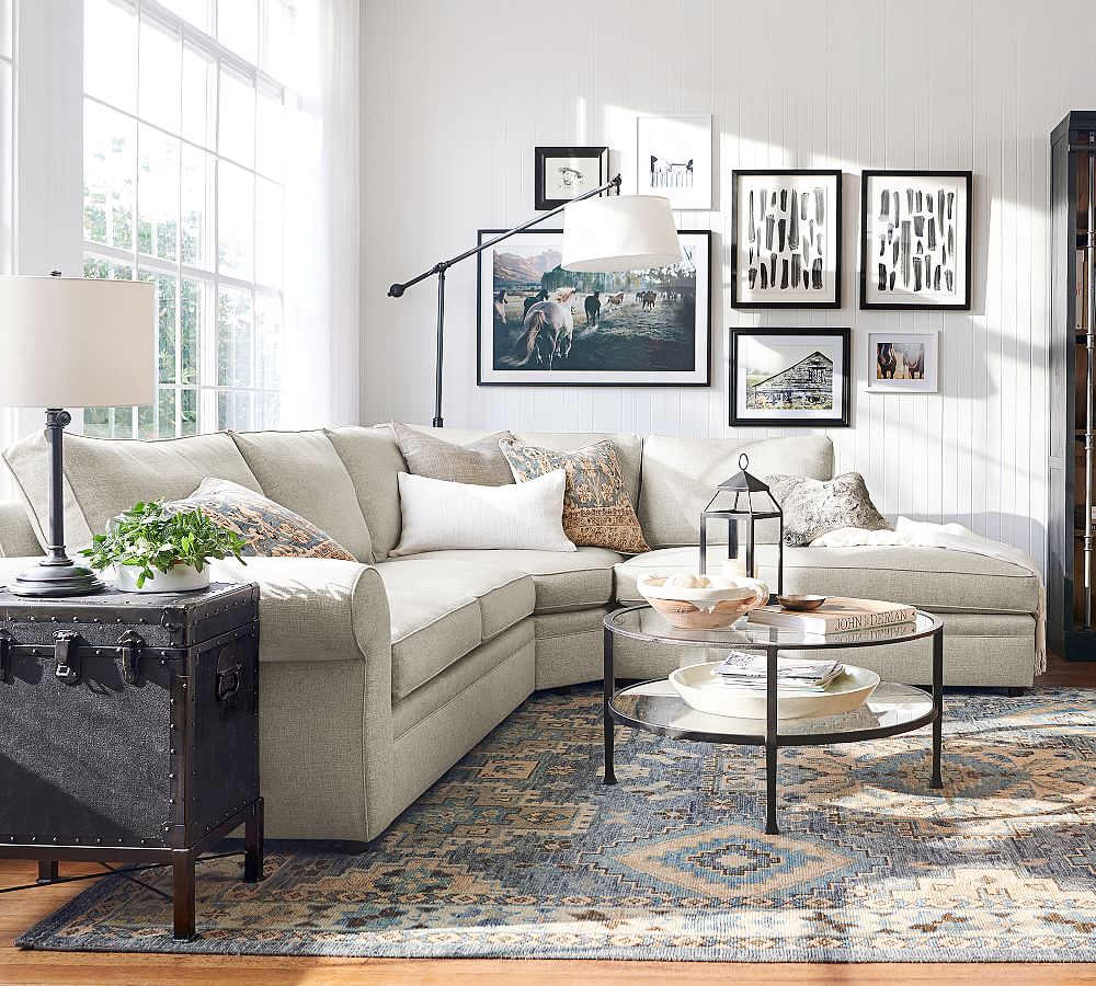 pottery barn chaise sofa