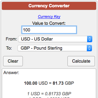 pounds to dollars calculator