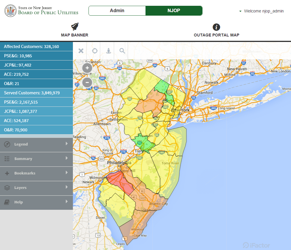 power outages in nj map
