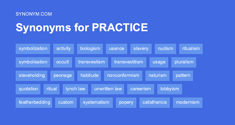 practice synonym