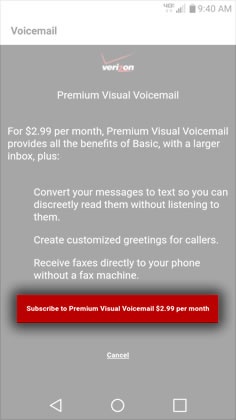 premium visual voicemail