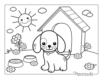 printable coloring pictures of dogs