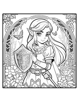 printable zelda coloring pages