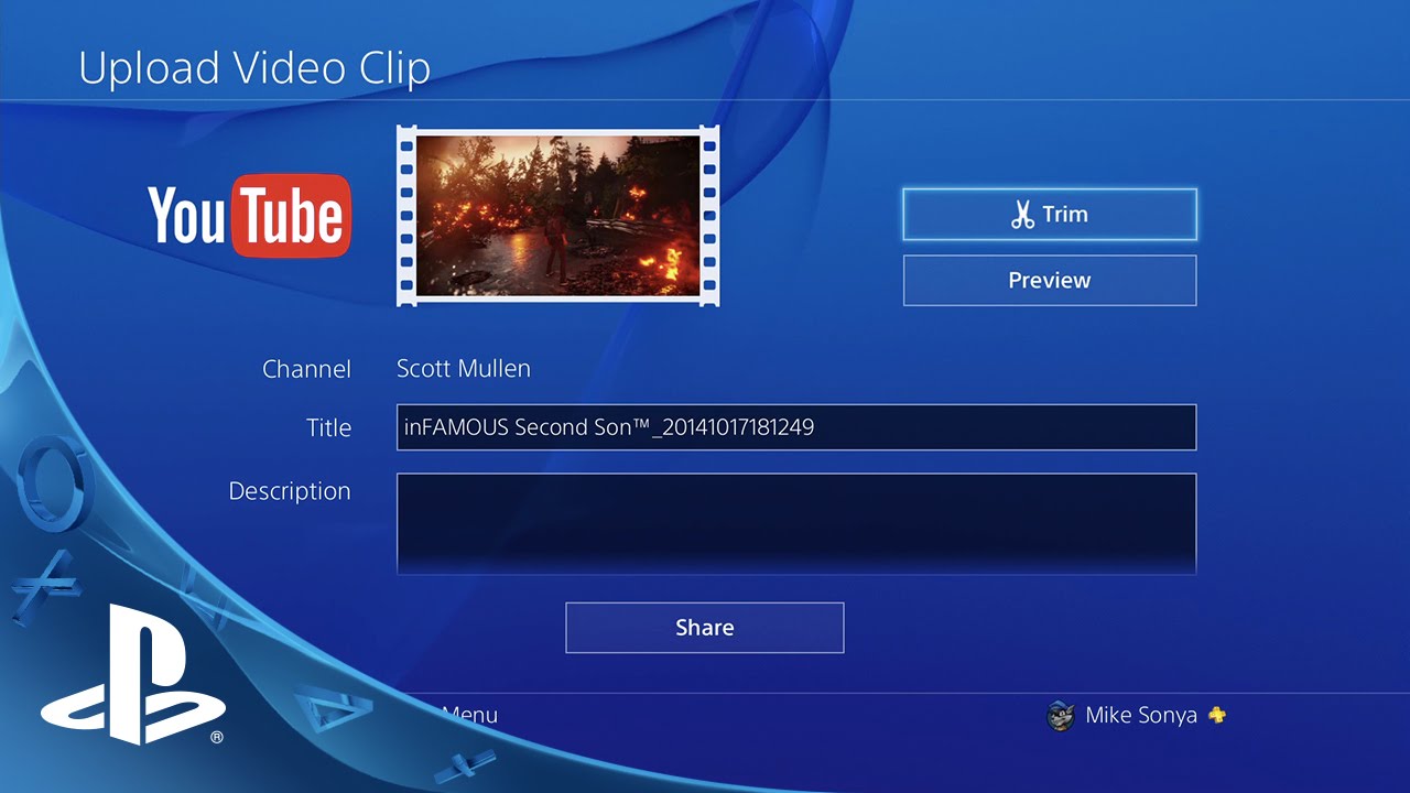 ps4 youtube