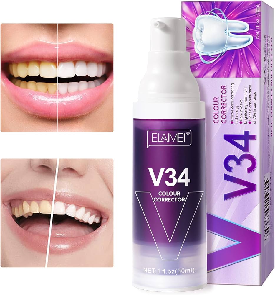 purple color corrector toothpaste