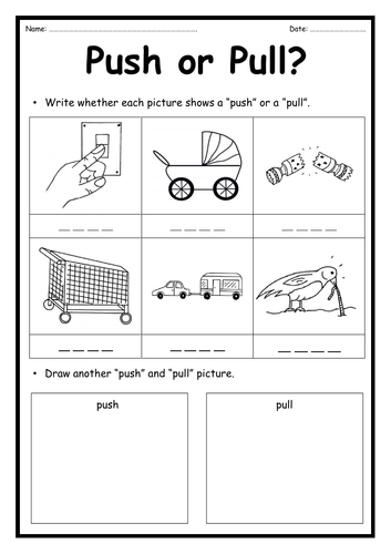 push pull worksheet