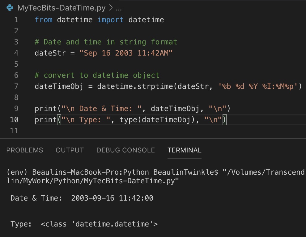 python string to datetime