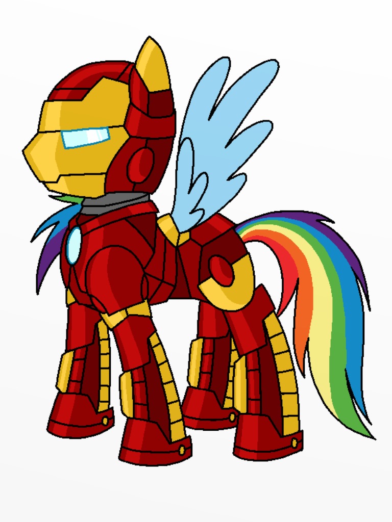 rainbow dash iron man