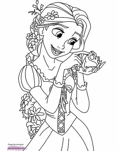 rapunzel princess coloring pages