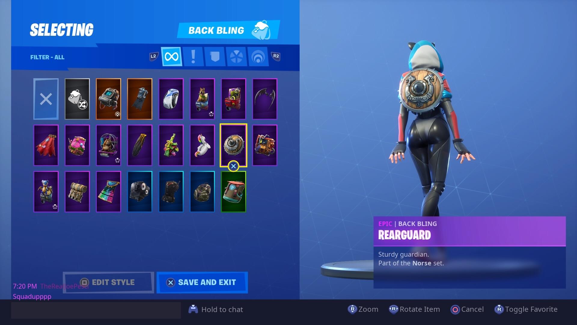 rarest fortnite back bling