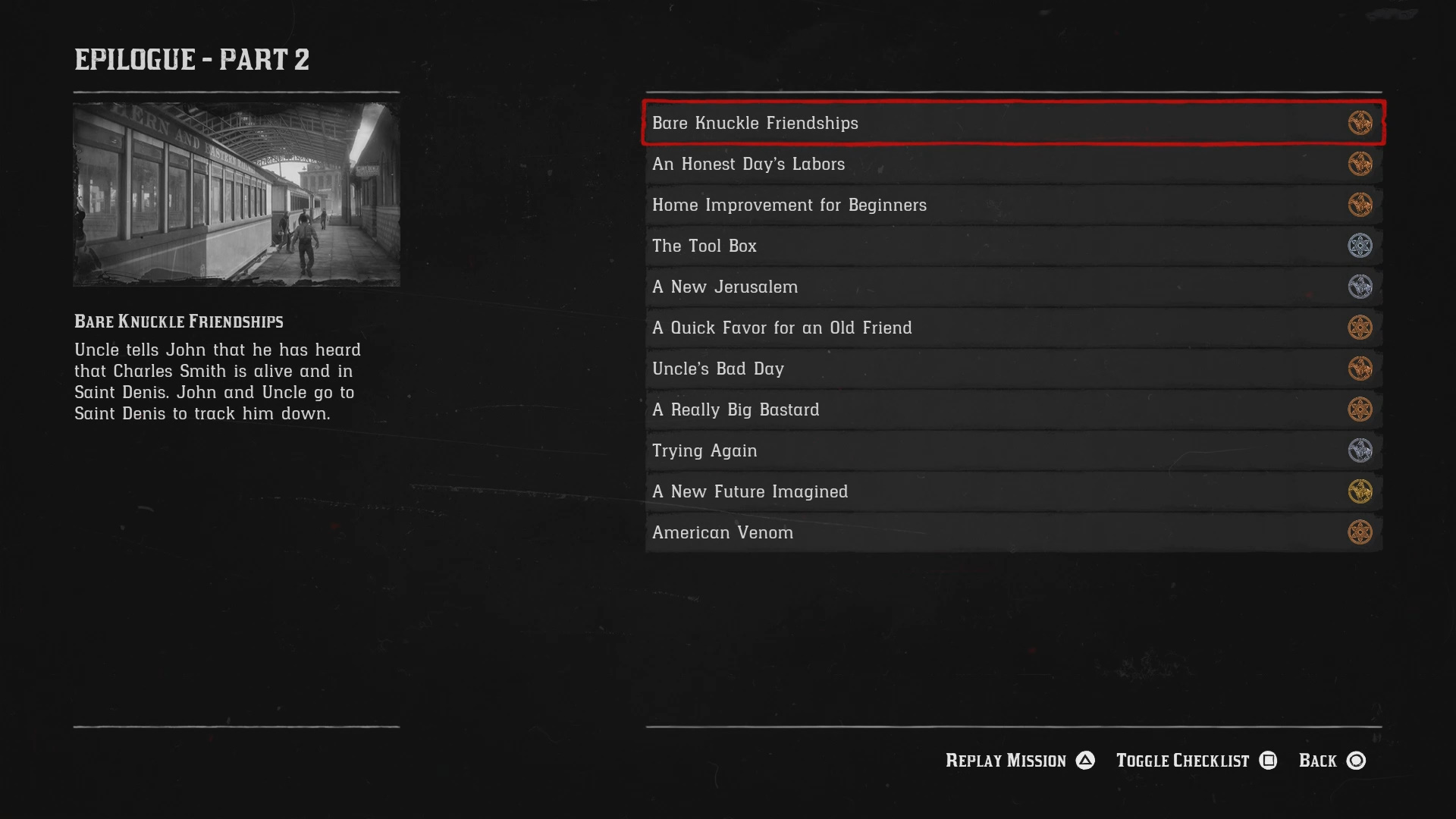 rdr2 mission list in order