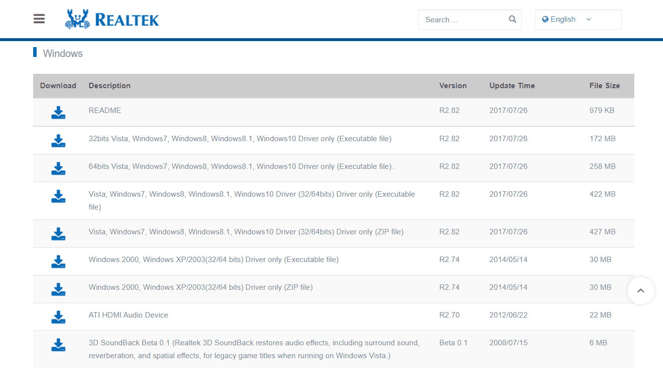 realtek high definition audio windows 10 2017