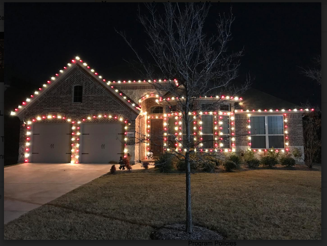 red and white holiday lights